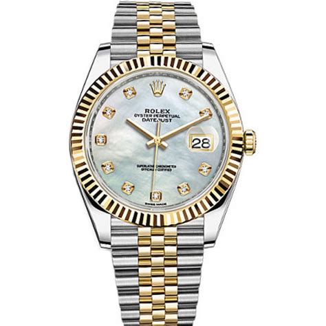 rolex datejust 41 diamond mother of pearl|rolex datejust 36mm white dial.